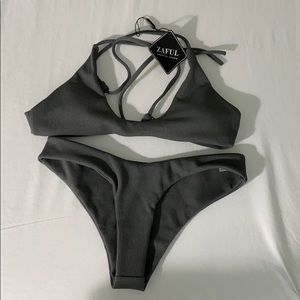 Dark gray ZAFUL bathing suit
